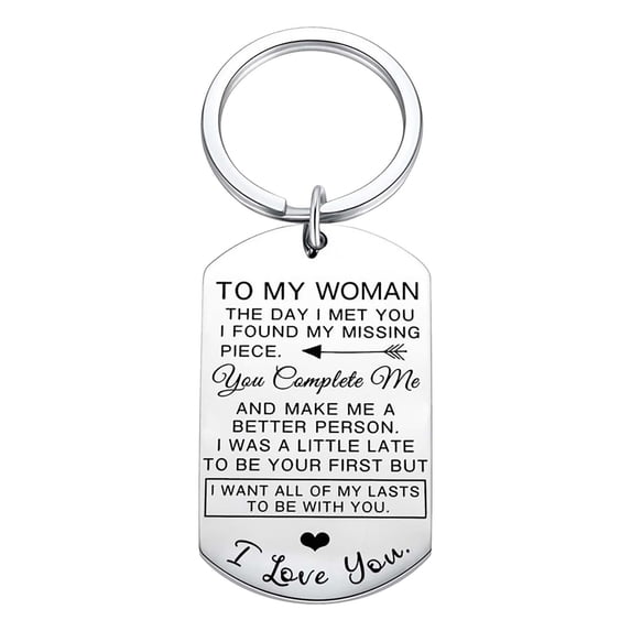 Deeceymbur TO MY MAN/WOMAN European And Valentine's Day Anniversary Gift Couple Stainless Steel Keychain