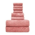 thumbnail image 1 of Deeceymbur Towel Set 8-Piece Coral Fleece Bath Towel Face Towel Washcloth Set Super Soft Highly Absorbent Quick Drying Plush Velvet Towels for Household Bathroom Use, 1 of 6