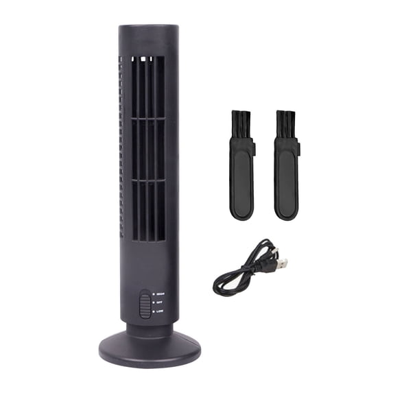 Deeceymbur Tower Fan LED Bladeless Design USB Powered Mini Air Circulator for Desk Office Home Quiet Operation