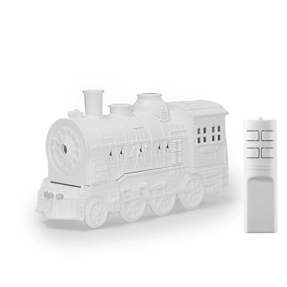 Deeceymbur Train Shaped Aromatherapy Diffuser Remote Control 10.14fl oz Cool Mist Humidifier LED Light for Home Office