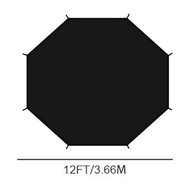Deeceymbur Trampoline Sun Shade Cover for 8Ft To 14Ft Outdoor Sun-Protection Trampoline Tops Cover Accessories for Outdoor Backyard Playground Black-C