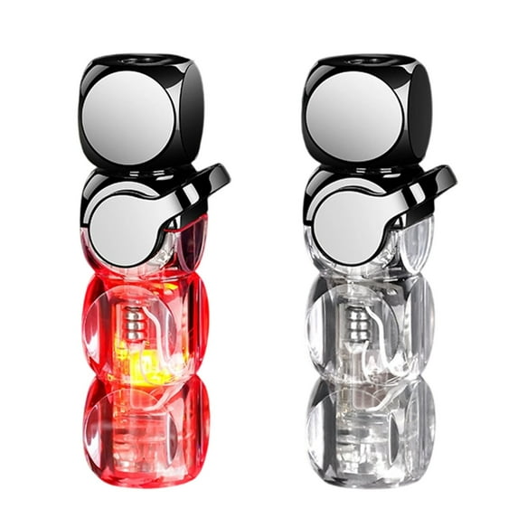 Deeceymbur Transparent Dice Windproof Lighter Green Flame LED Light Butane Fuel Refillable Novelty Lighter Creative Toy Fun Ignition Tool