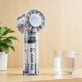 thumbnail image 1 of Deeceymbur Transparent Mecha Semiconductor Cooling Handheld Fan 199 Speeds Adjustable USB C Rechargeable LED Digital Display, 1 of 6
