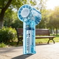 thumbnail image 1 of Deeceymbur Transparent Mecha Semiconductor Cooling Handheld Fan 199 Speeds Adjustable USB C Rechargeable LED Digital Display, 1 of 5