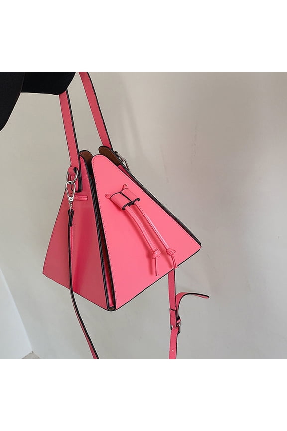 Triangle Crossbody Bag Adjustable Strap Shoulder Sling for Women Men Daily Use Lightweight Fashion Drawstring Closure