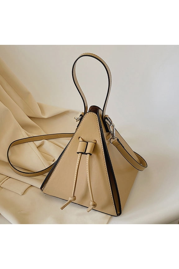 Triangle Crossbody Bag Adjustable Strap Shoulder Sling for Women Men Daily Use Lightweight Fashion Drawstring Closure