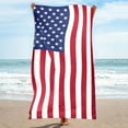 thumbnail image 1 of Deeceymbur USA Striped Beach Towel Oversized for Travel Camping Swimming Outdoor Activities Men Women, 1 of 6