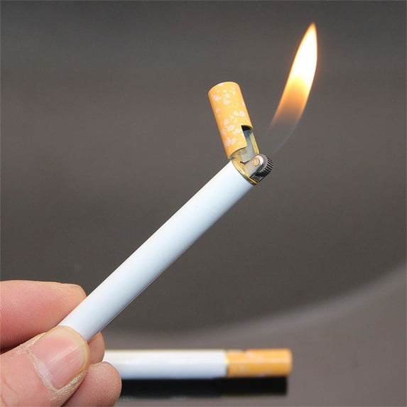 Deeceymbur 2Pcs Mini Metal Thin Windproof Lighter Inflatable Grinding Wheel Portable Rechargeable Soft Flame Sliding Roller