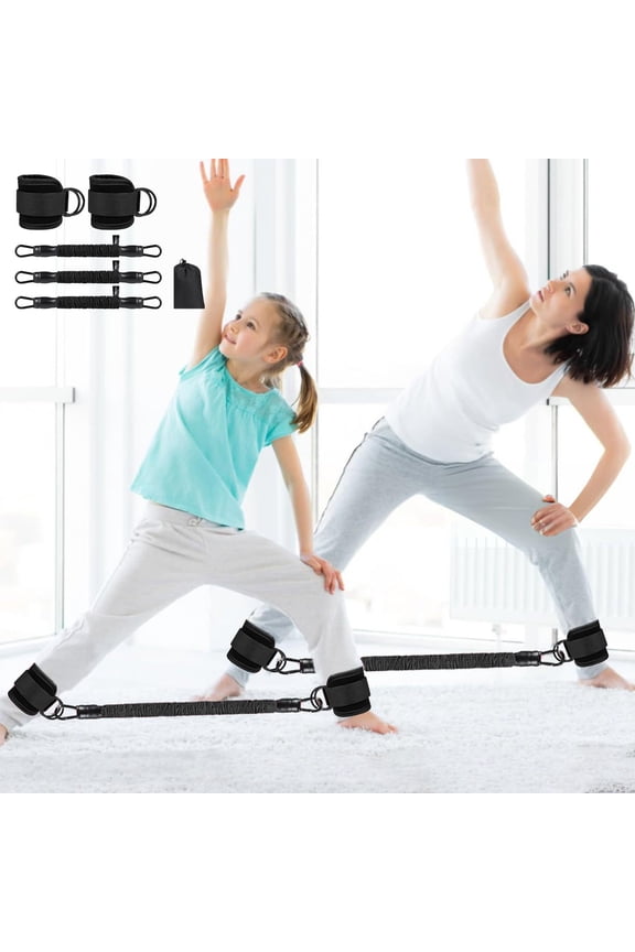 Upgraded Resistance Bands For Legs Glutes Adjustable Ankle Straps With Elastic Fitness Bands For Home Workouts Leg Press Exercise Equipment For Men Or Women