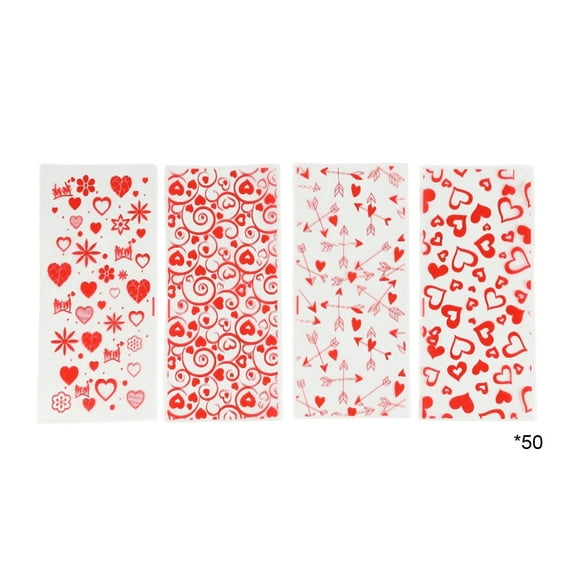 Deeceymbur Valentine Candy Bags 4-in-1 Mixed Set for Snack Packaging Festival Gift Bags Party Favor