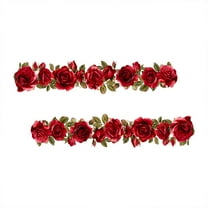 Deeceymbur Valentine Day Red Rose Wall Sticker Decorative Adhesive for Living Room Decor