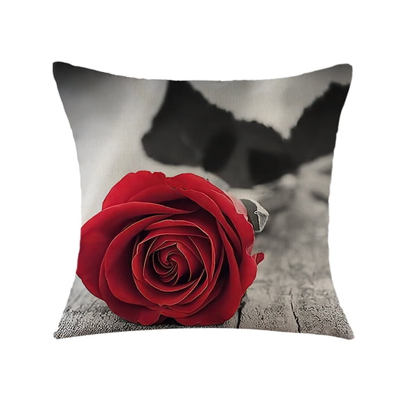Deeceymbur Valentine’S Day Pillowscase European Classical Style Pillowscase Valentine'S Day Rose Pattern Pillows Cover for Romantic Home Decor A