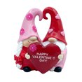 thumbnail image 1 of Deeceymbur Valentine's Day Decor Couple Gnome Statue Resin Figurine with Hearts Romantic Table Ornament Home Decor Gift for Couples Love Theme Decoration, 1 of 7