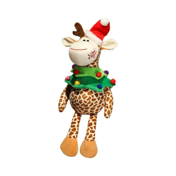 Deeceymbur Airy Fluffy Colorful Deer Stuffed Animal 45cm Big Plush Doll Soothing Decor Living Room Christmas Present 17.71in