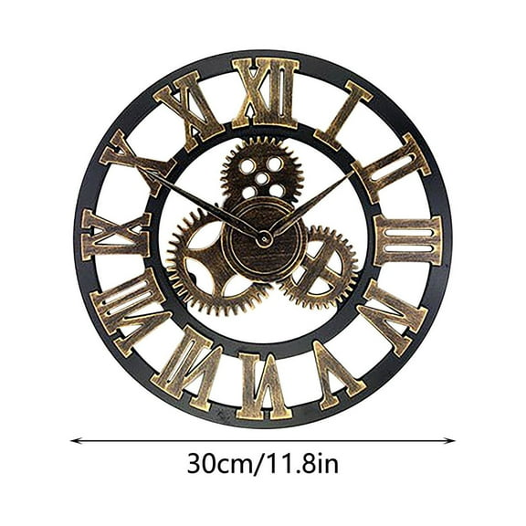 Deeceymbur Vintage Steampunk Industrial Decor Gear Clock European Retro Clock