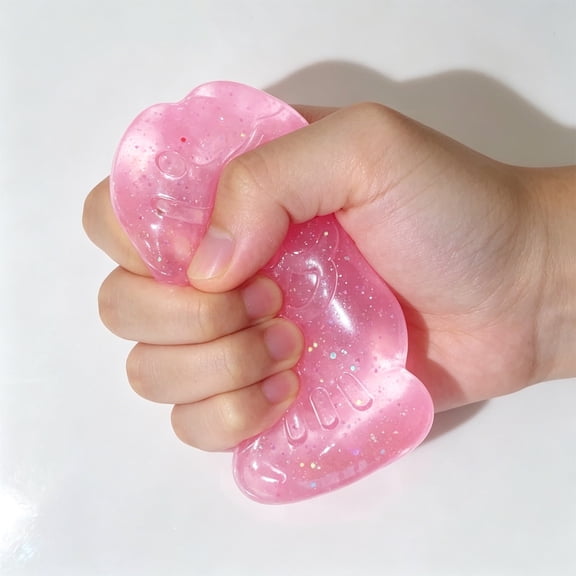 Deeceymbur Washable TPR Transparent Glitter Sea Bream Squeeze Stress Relief Creative Sensory for Desktop