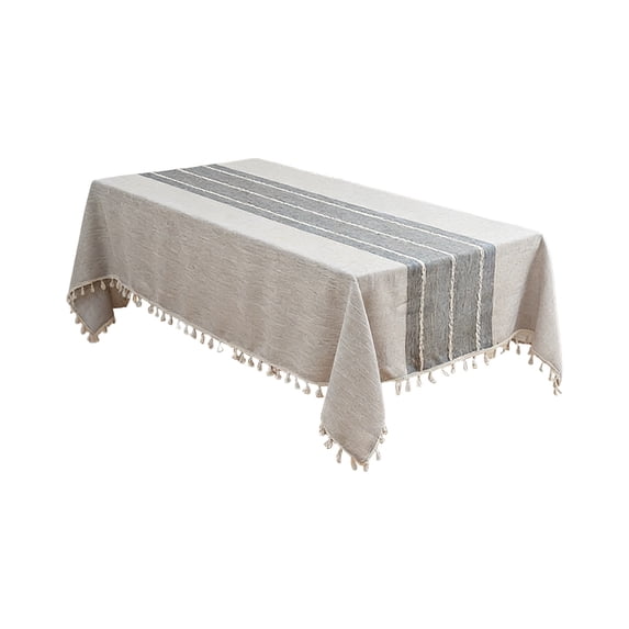 Deeceymbur Waterproof Table Cloth Oil Resistant with Tassels for Restaurant Home Dining Decor Table Protection Decorative Table Cover