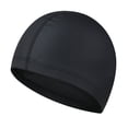 thumbnail image 1 of Deeceymbur Waterproof Unisex Swim Cap Elastic Hair Ear Protection Non Tightening for Adult Pool Beach Sports, 1 of 6