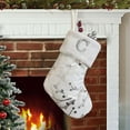 thumbnail image 1 of Deeceymbur White Letter Embroidered Christmas Stocking Personalized Holiday Gift Bag Fireplace Christmas Tree Home Decor Sock, 1 of 6