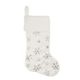 thumbnail image 1 of Deeceymbur White Snowflake Embroidered Christmas Stocking Fabric Holiday Gift Storage Bag Fireplace Christmas Tree Decor Sock, 1 of 5