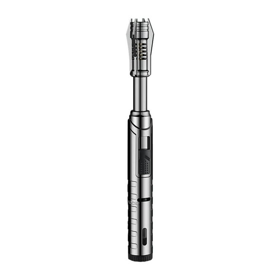 Deeceymbur Windproof Lighter Bendable Portable utane Refillable Punch Lighter for Outdoor Barbecue Kitchen Household