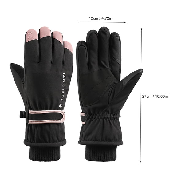 Deeceymbur Winter Skiing Touch Screen Gloves with Two Finger Operation for Outdoor Warm Windproof Thermal Sports Activities