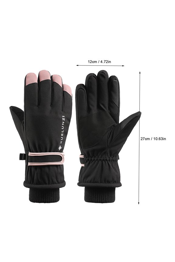 Winter Skiing Touch Screen Gloves with Two Finger Operation for Outdoor Warm Windproof Thermal Sports Activities