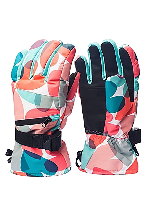 Winter Snowflake Christmas Tree Pattern Knitted Warm Gloves Touchscreen Compatible Holiday Theme Outdoor Activities Cold Weather Plush Gloves