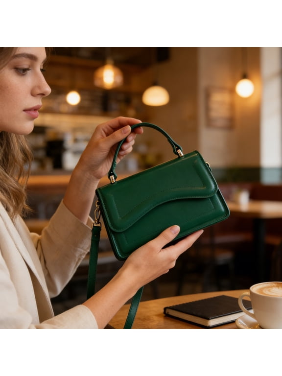Women Fashion Square Tote Crossbody Shoulder Handbag Purse Clutch Casual Solid Small with Adjustable Strap Multiple Colors