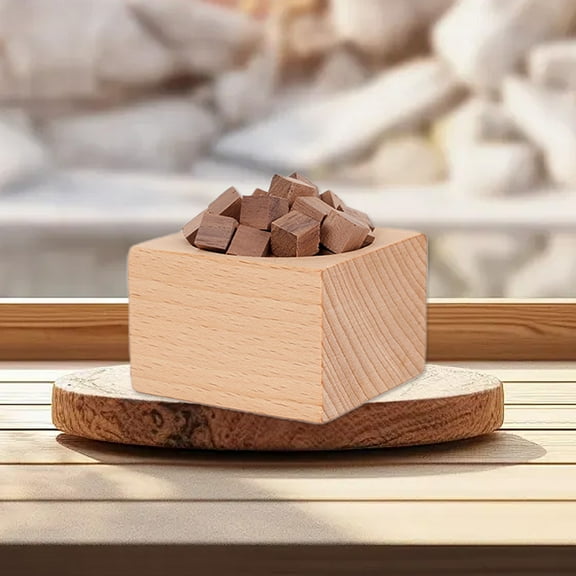 Deeceymbur Wooden Essential Oil Diffuser - Handcrafted Round & Square Design for Car, Home & Office, Long-Lasting Aroma & Child-Safe