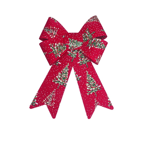 Deeceymbur Wreath Christmas Holiday Decoration Artificial Green with Red Berries Hazelnuts Bow Front Door Wall Hanging Indoor Outdoor Welcome Sign