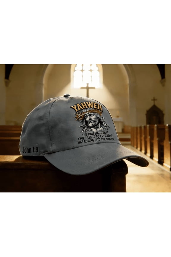 YAHWEH True Light Commemorative Baseball Cap Christian Religious Hat Bible Verse Adjustable Unisex Soft Breathable Fabric Worship Spiritual Reflection