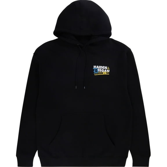 Deegan Caution Mens Pullover Hoody Black LG