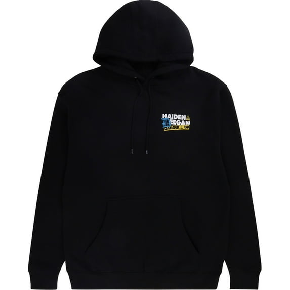 Deegan Caution Mens Pullover Hoody Black SM