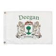 thumbnail image 1 of Deegan Irish Coat of Arms Small White Flag - 16"x10.5" inches, 1 of 1
