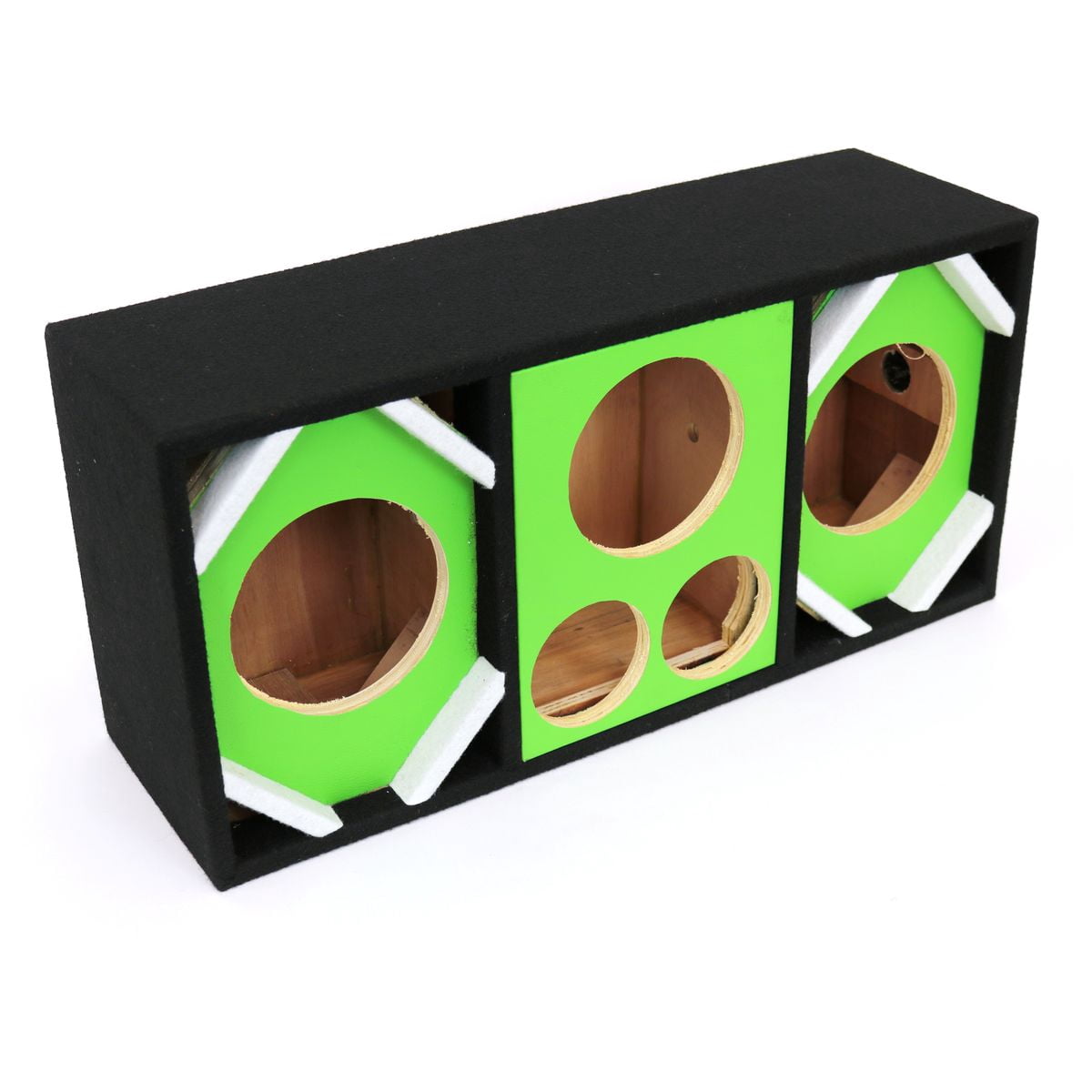 DEEJAY LED D6T2H1VYGREEN Two 6-in Woofers Plus Two Tweeters and One ...