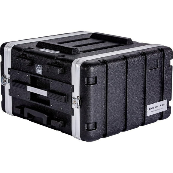 Deejay LED TBH6UABSWHEELS 6u Abs Case With Wheels Lock