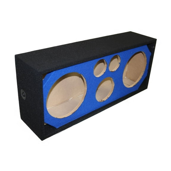 Deejay Led D10T2H1BRBLUE Dual 10" Woofer Enclosure with Horn and Tweeters