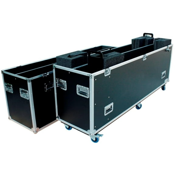 Deejay LED - Shipping case for 2 LCD / plasma panel - aluminum