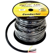 Deejay LED TBH104C100 100-foot 4-conductor 10 Gauge Stranded Cable W/single Black Jacket Ideal For Speakers And Power