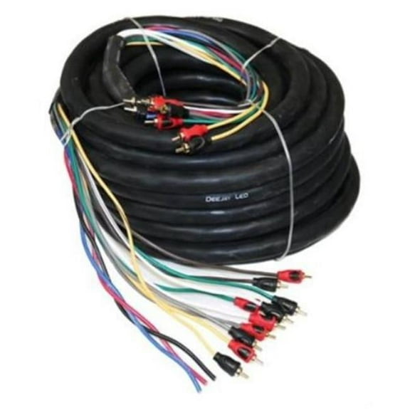Deejay LED TBHMED52COPPER 52 ft. 10 RCA 3 Power Copper Cables & Connector