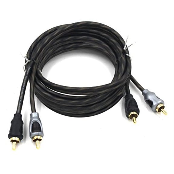 Deejay LED TBHRCA12 12 Foot Rca To Rca Stereo Patch Cable Copper Conductors