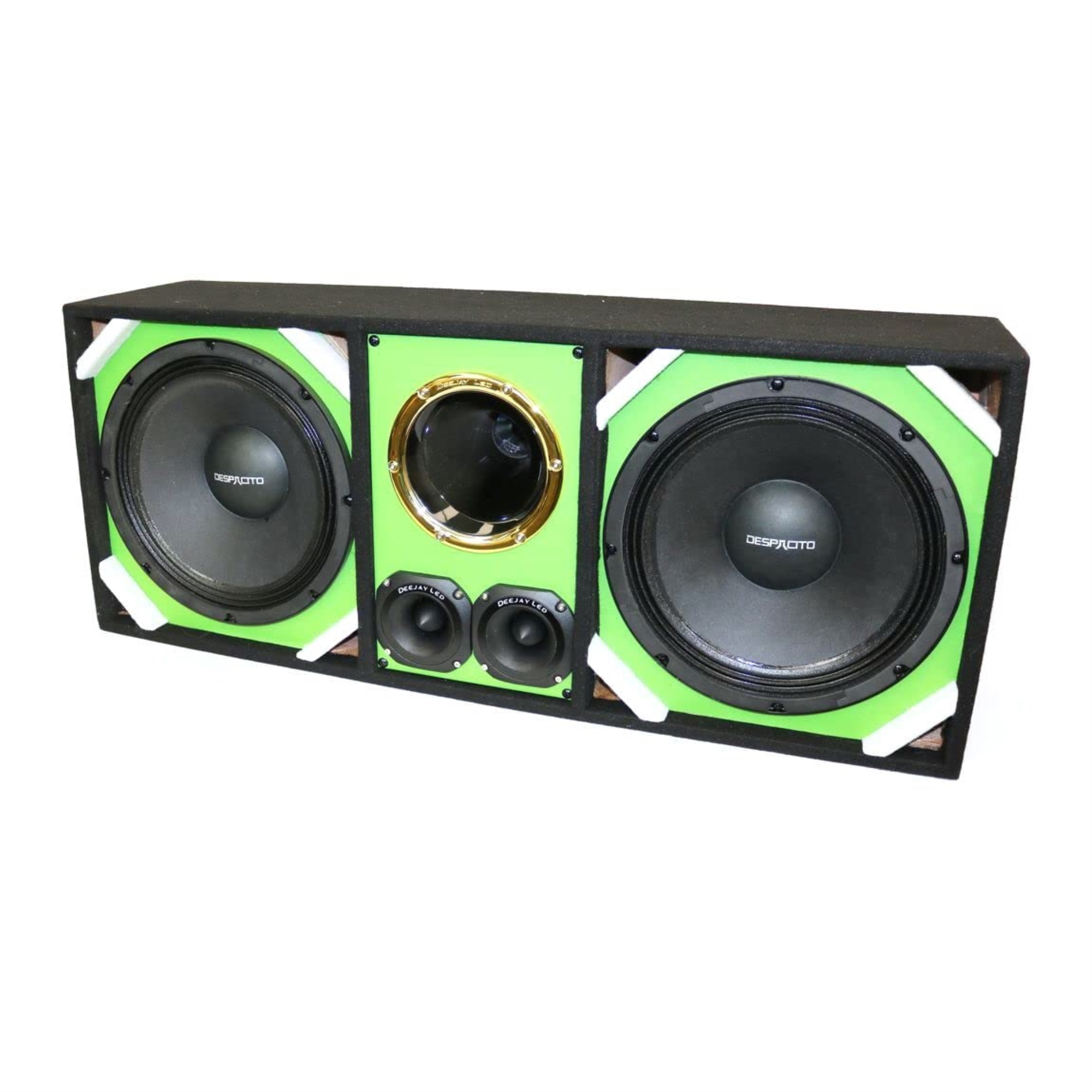 10 Inch Chuchero Box DEEJAY LED Empty Speaker Enclosure For Two 10-inch ...