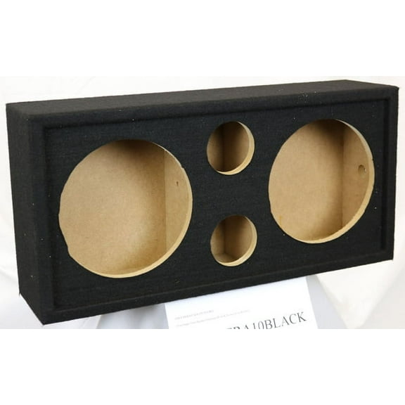Deejay LED CHUCHERA10BLACK 10-in Empty Twin Speaker Enclosure Black For Two 10-in Woofers