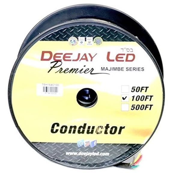 Deejayled TBH164C100 Djl 14ga 4 Conductor 100ft Jacketed Wire