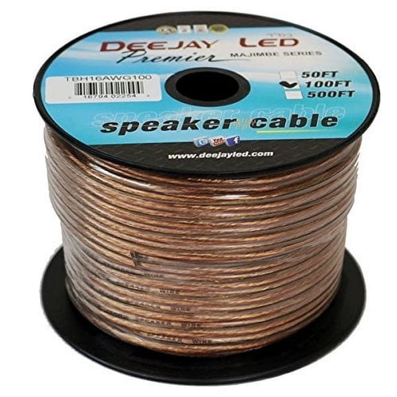 Deejay LED 100-Foot 4-Conductor 16 Gauge Primary Stranded Cable Ideal for Accessory Audio Hookup for Car & Truck