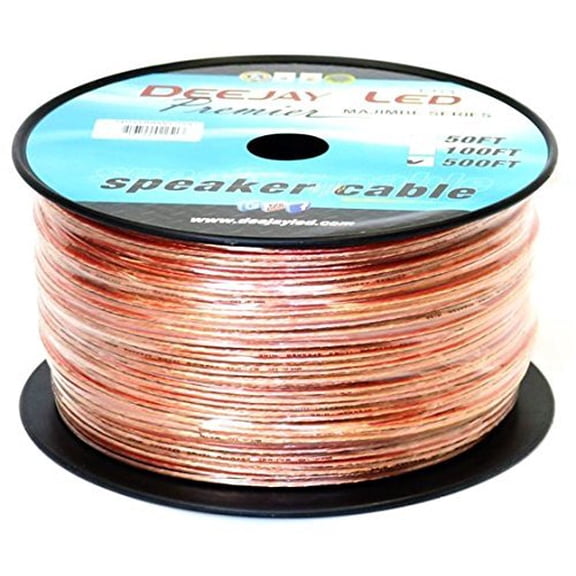 Deejay LED TBH18AWG500 18ga 500ft Speaker Wire Spool