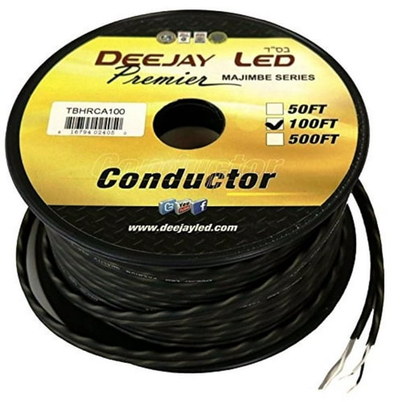 Deejay LED 100' Raw Twisted Pair RCA Signal Cable