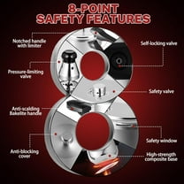 Deeluban Stainless Steel Pressure Cooker 6.34 Quart