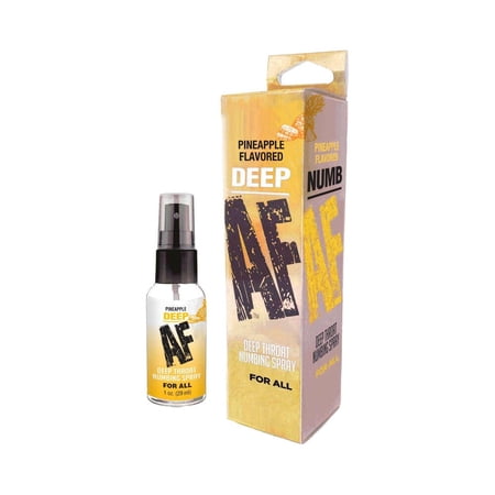Deep AF Deep Throat Numbing Spray, Pineapple, 1 fl oz / 29 ml